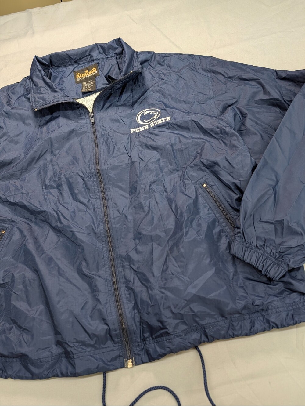 Penn State Nittany Lions Jacket XL Navy Nylon Mesh Lined